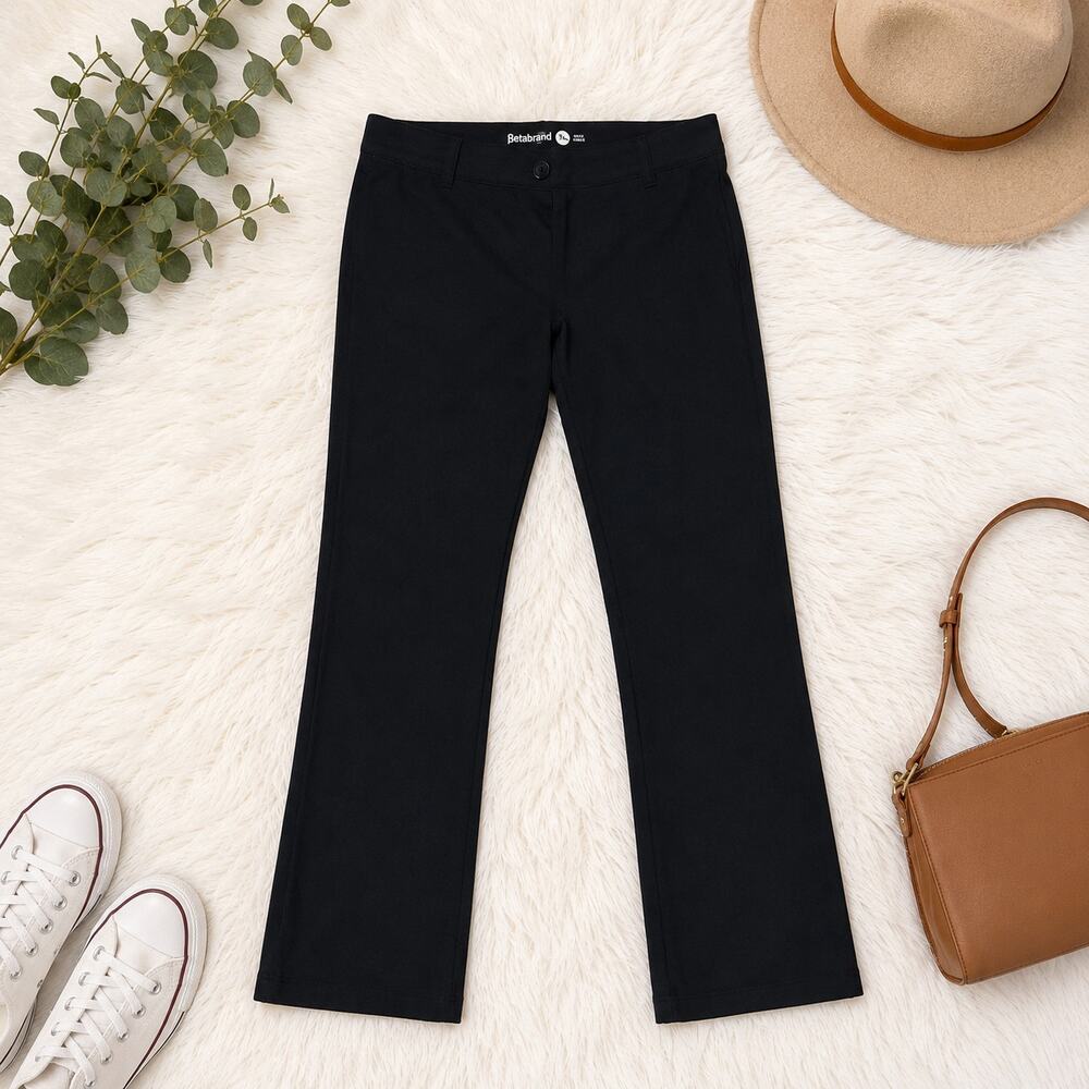 Betabrand Black Dress Pant Yoga Pants Women’s Medium Long Straight Leg  Pants